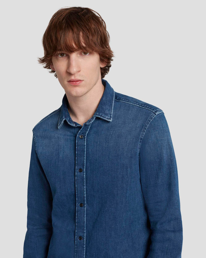 Buy Pepe Jeans MYSTERY Dark Blue Regular Fit Cotton Denim Shirt for Men's  Online @ Tata CLiQ